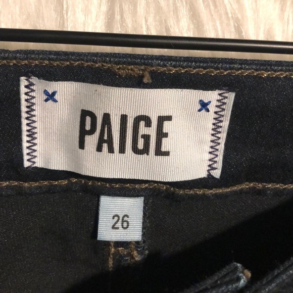 Paige Leggy Ultra Skinny in Dark Mona Wash Size 26 - Picture 7 of 8